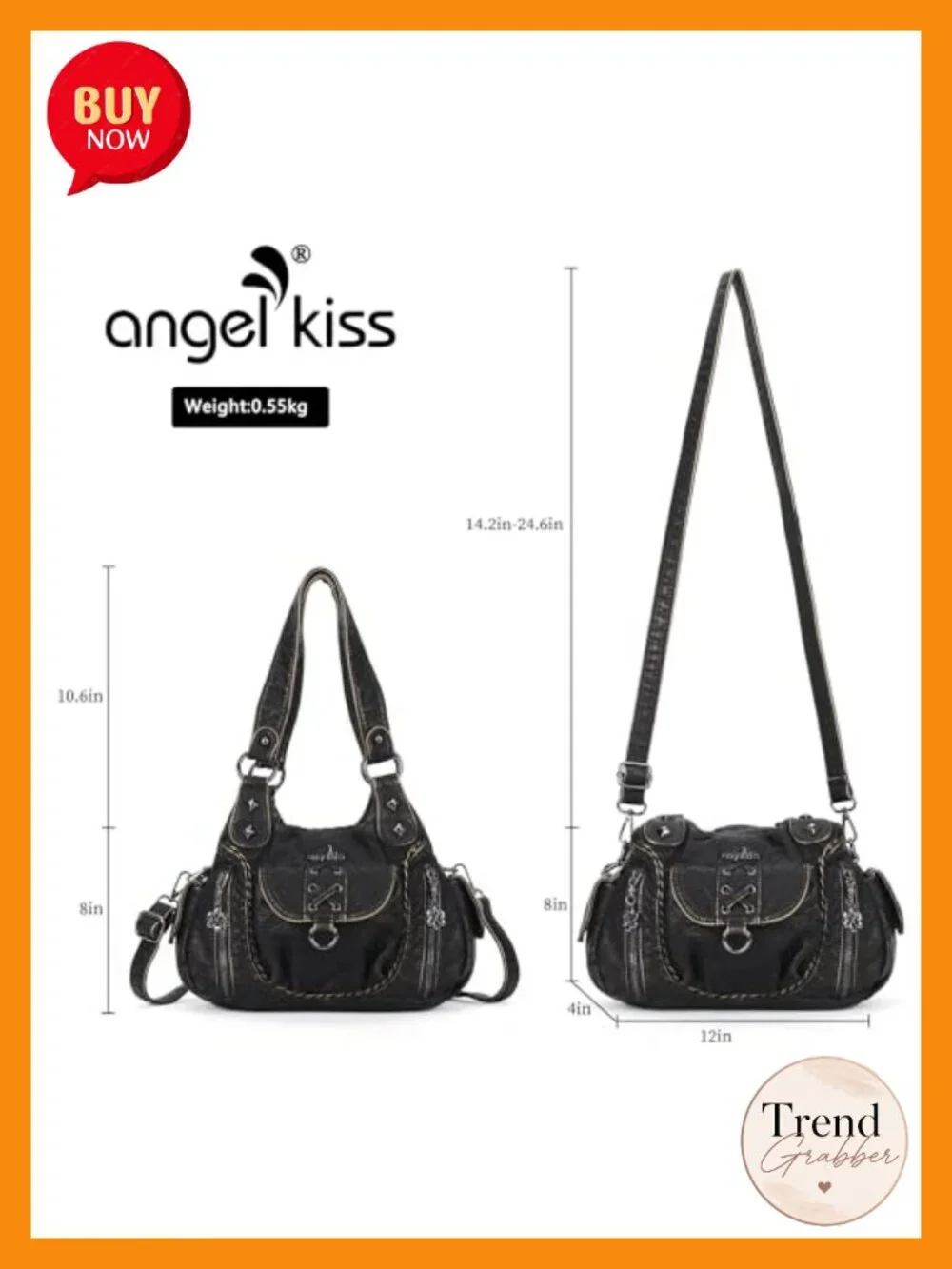 Small Hobo Shoulder Bag Crossbody Tote Vegan Leather Multi-Pocket Y2K